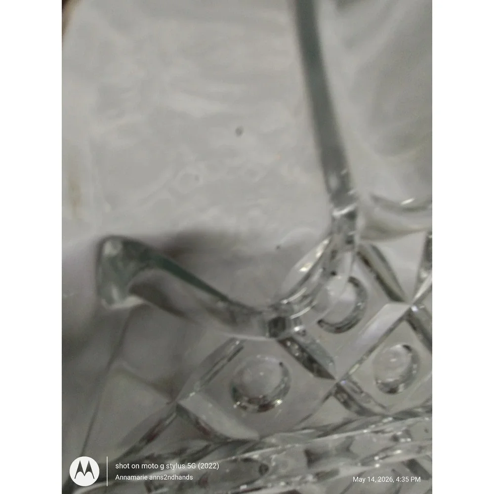 Vintage Clear Glass Divided Relish Tray‎ Candy Nut Serving Platter Dish